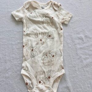 Carter's Cream Koala Print Short-Sleeve One-Piece